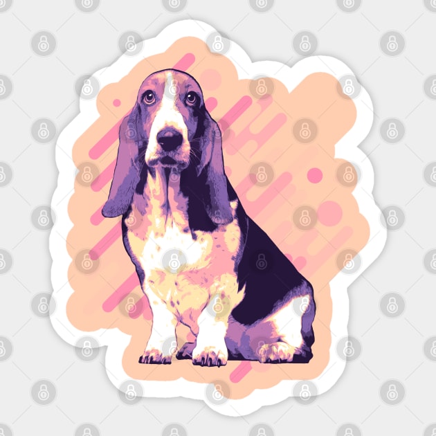 Basset Hound Sticker by Nartissima